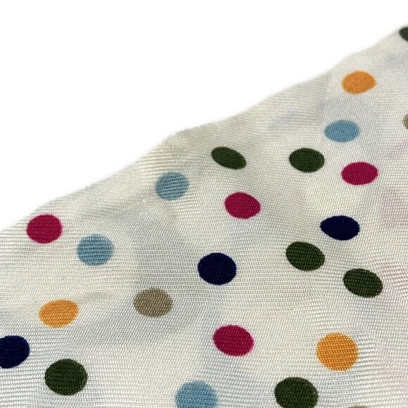 Auth COACH - Cream Blue Multi Scarf - Picture 5 of 5